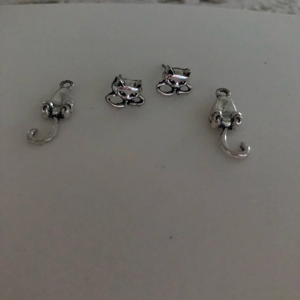 NWT Silver Cat Versitile Earrings